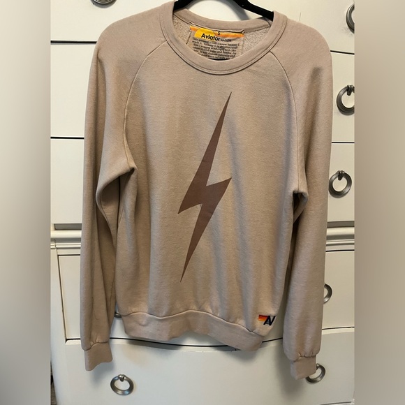 BOLT RELAXED CREW SWEATSHIRT - SAND // MOCHA small - Picture 2 of 4